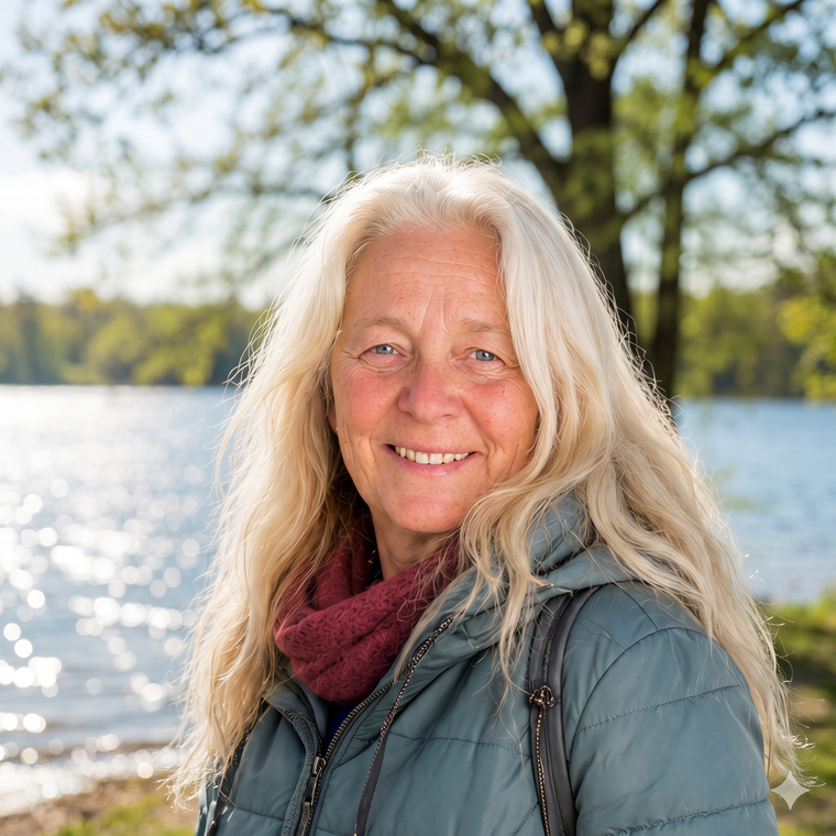 Porträt von Christiane am See